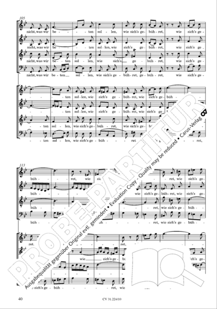 The complete motets (without Bc) Choir scores gallery preview page 47
