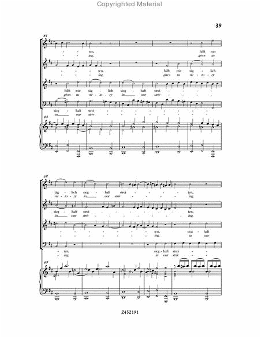 Nach dir, Herr, Verlanget Mich, BWV 150 Choir scores gallery preview page 39