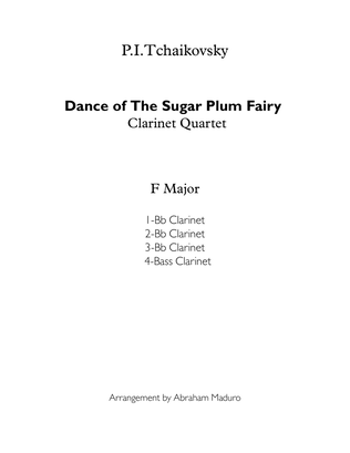 Book cover for Dance of the Sugar Plum Fairy from Nutcracker Clarinet Quartet