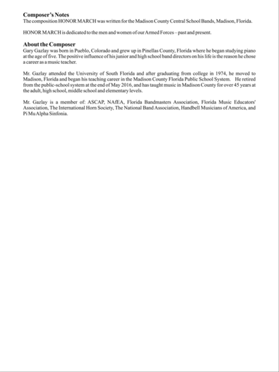 Honor March Honor March Concert Band scores gallery preview page 3