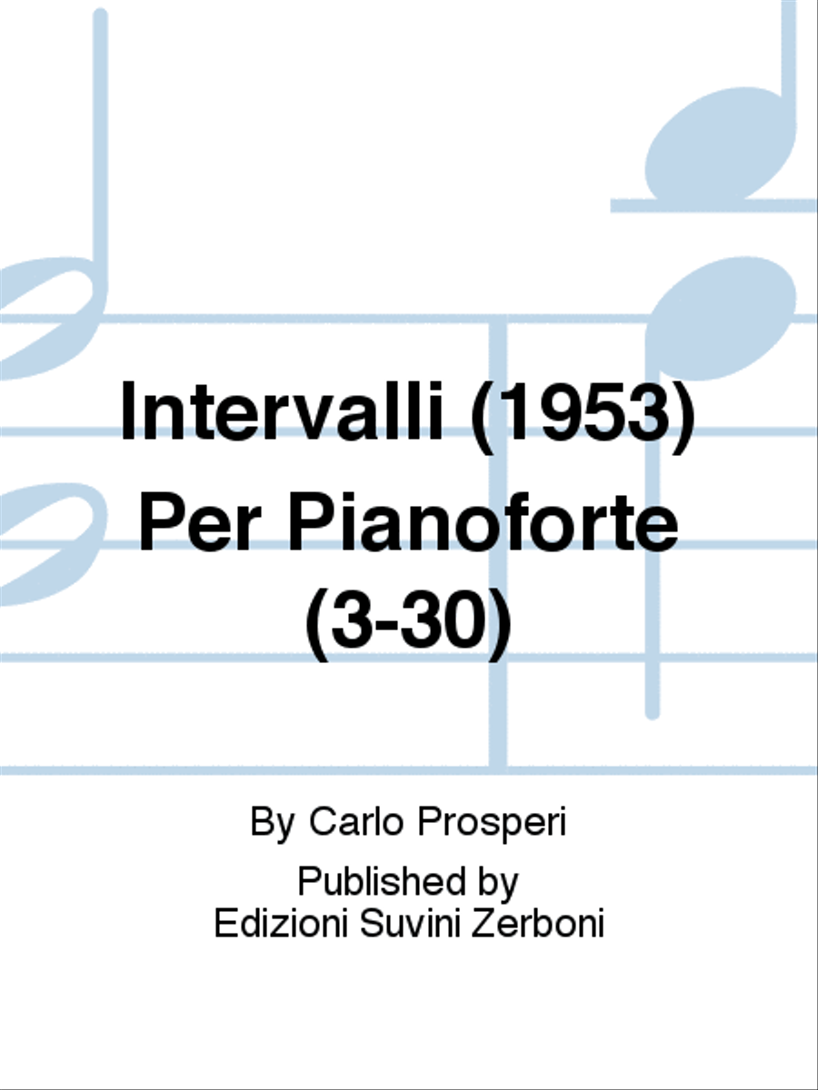 Intervalli (1953) Per Pianoforte (3-30) Piano Solo scores gallery preview page 1