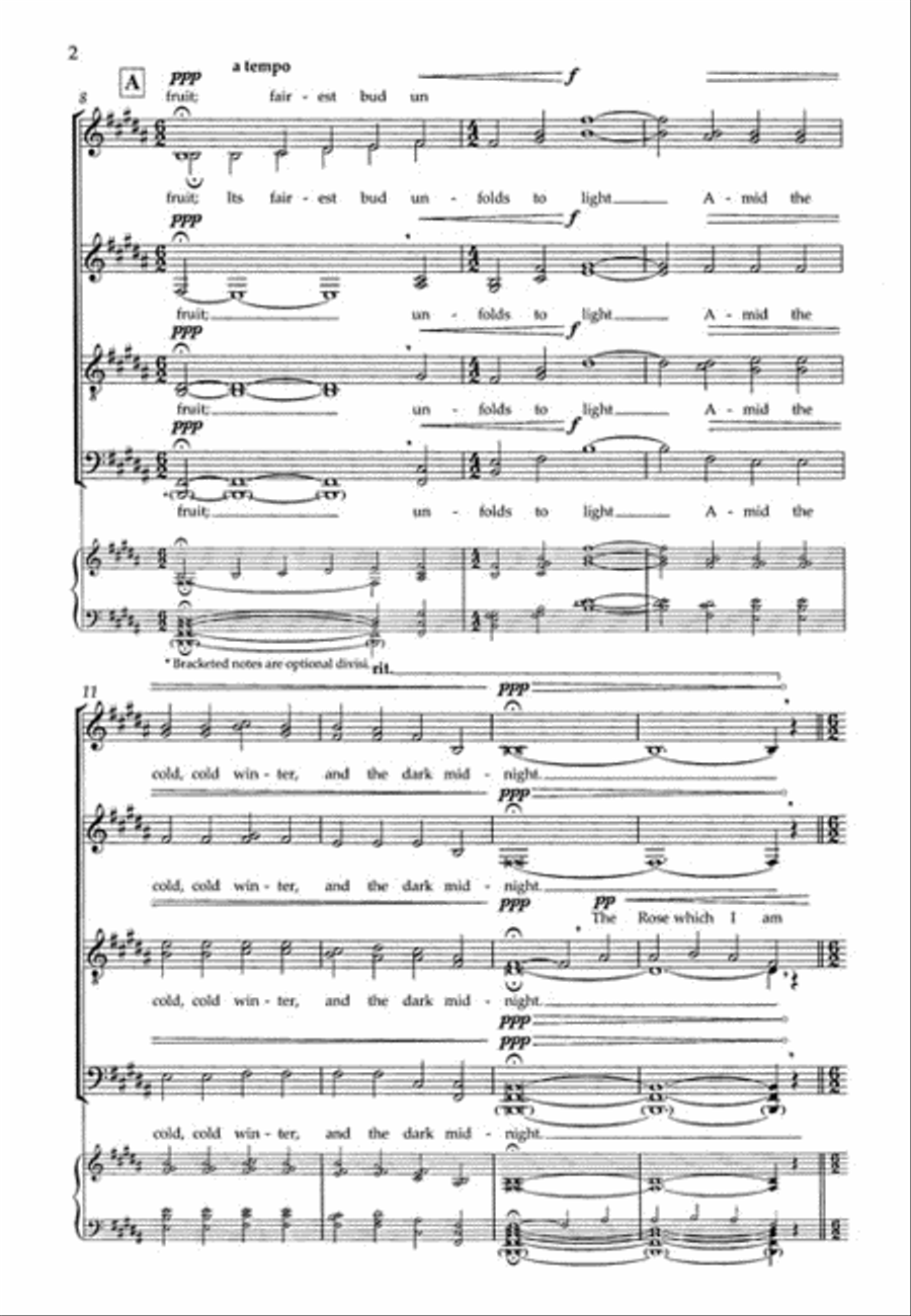 A Spotless Rose Divisi scores gallery preview page 3