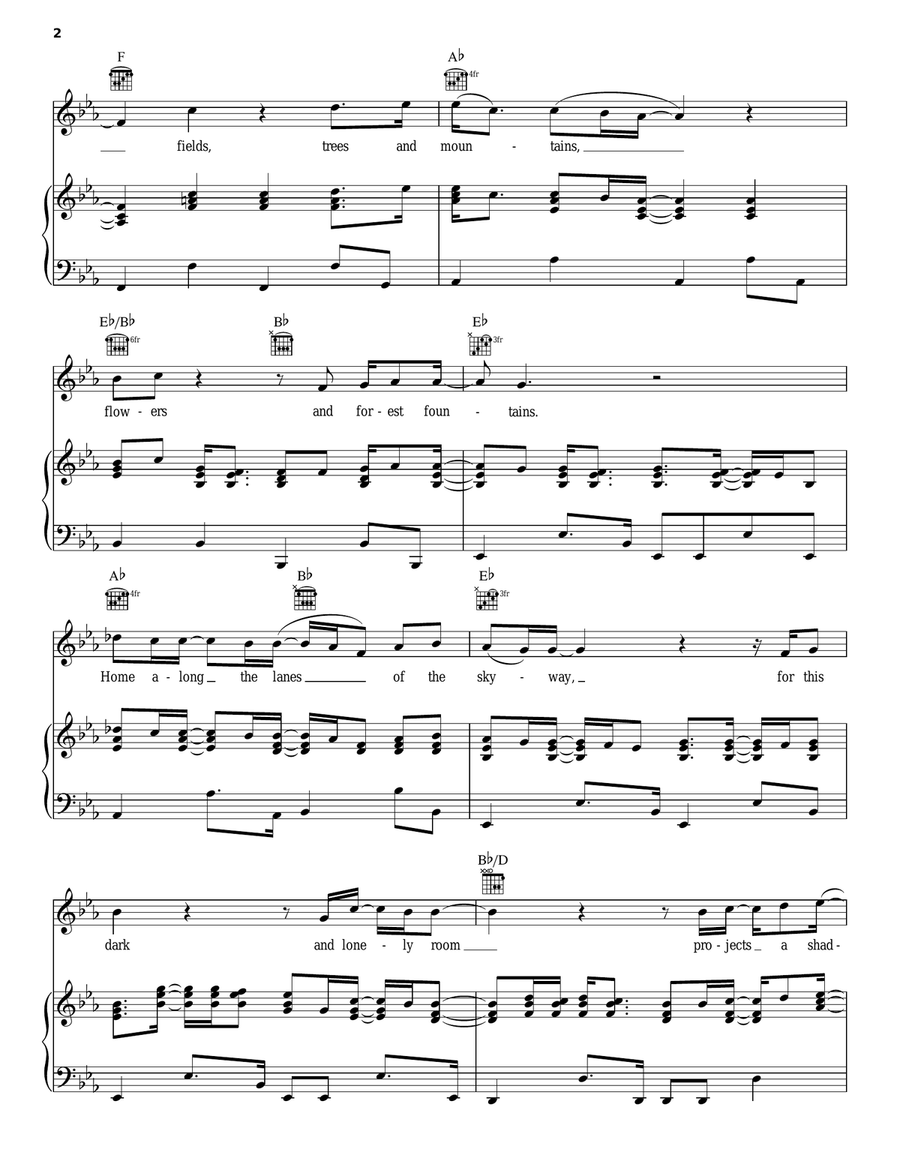 Skyline Pigeon Skyline Pigeon Piano, Vocal, Guitar scores gallery preview page 2