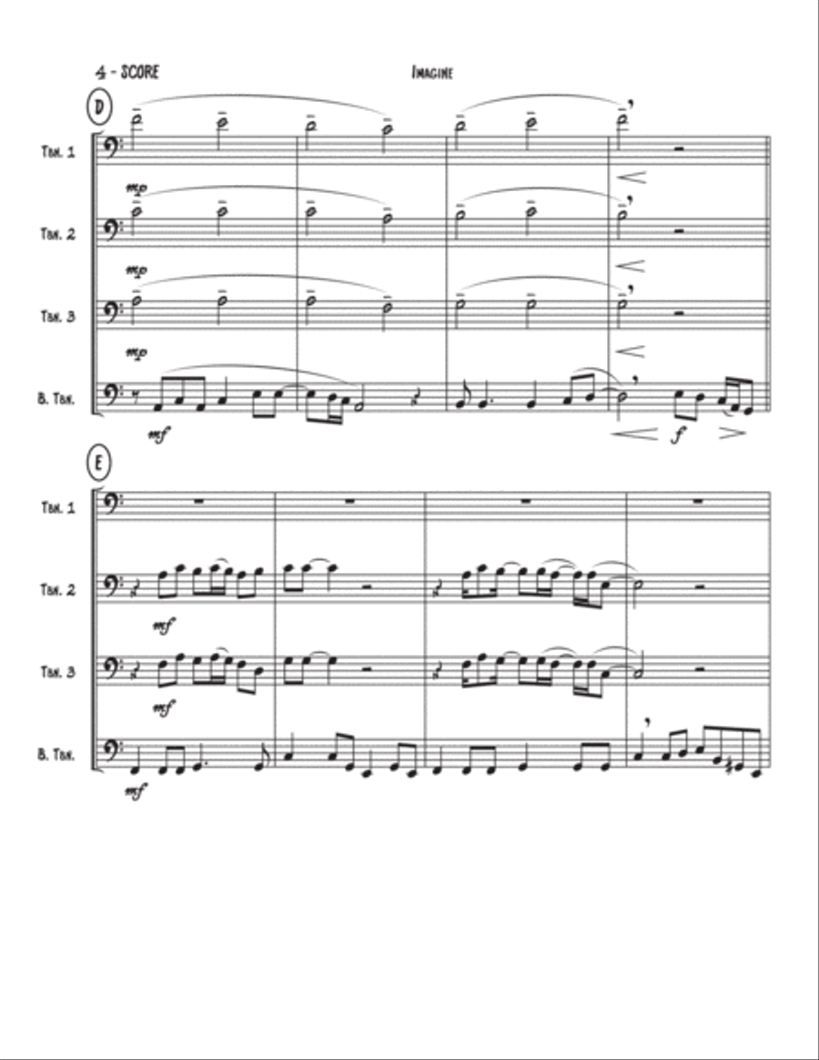 Imagine Imagine Brass Quartet scores gallery preview page 5