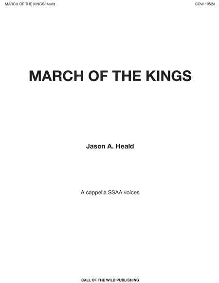 "March of the Kings" for a cappella SSA voices image number null