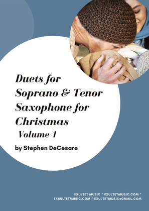 Book cover for Duets for Soprano and Tenor Saxophone for Christmas (Volume 1)