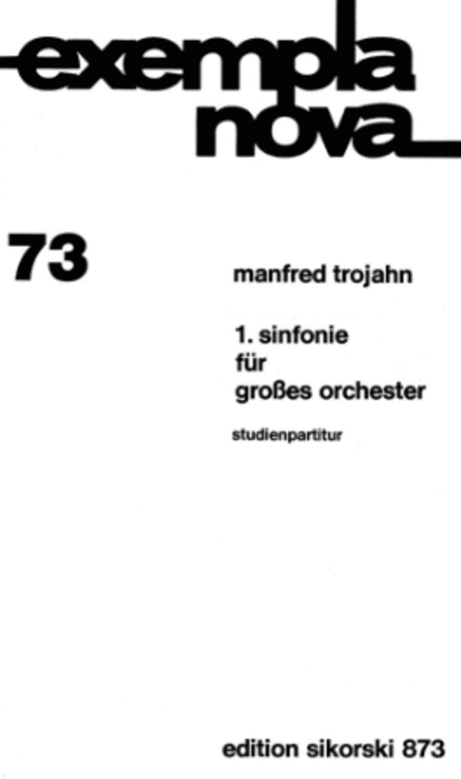 Symphony No. 1 For Large Orchestra Study Score Study Score scores gallery preview page 1