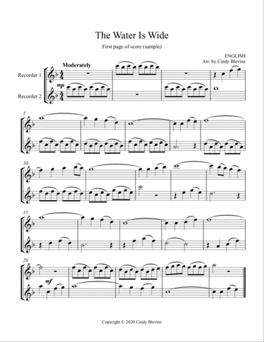 12 Favorite Hymns, Recorder Duets Woodwind Duet scores gallery preview page 5