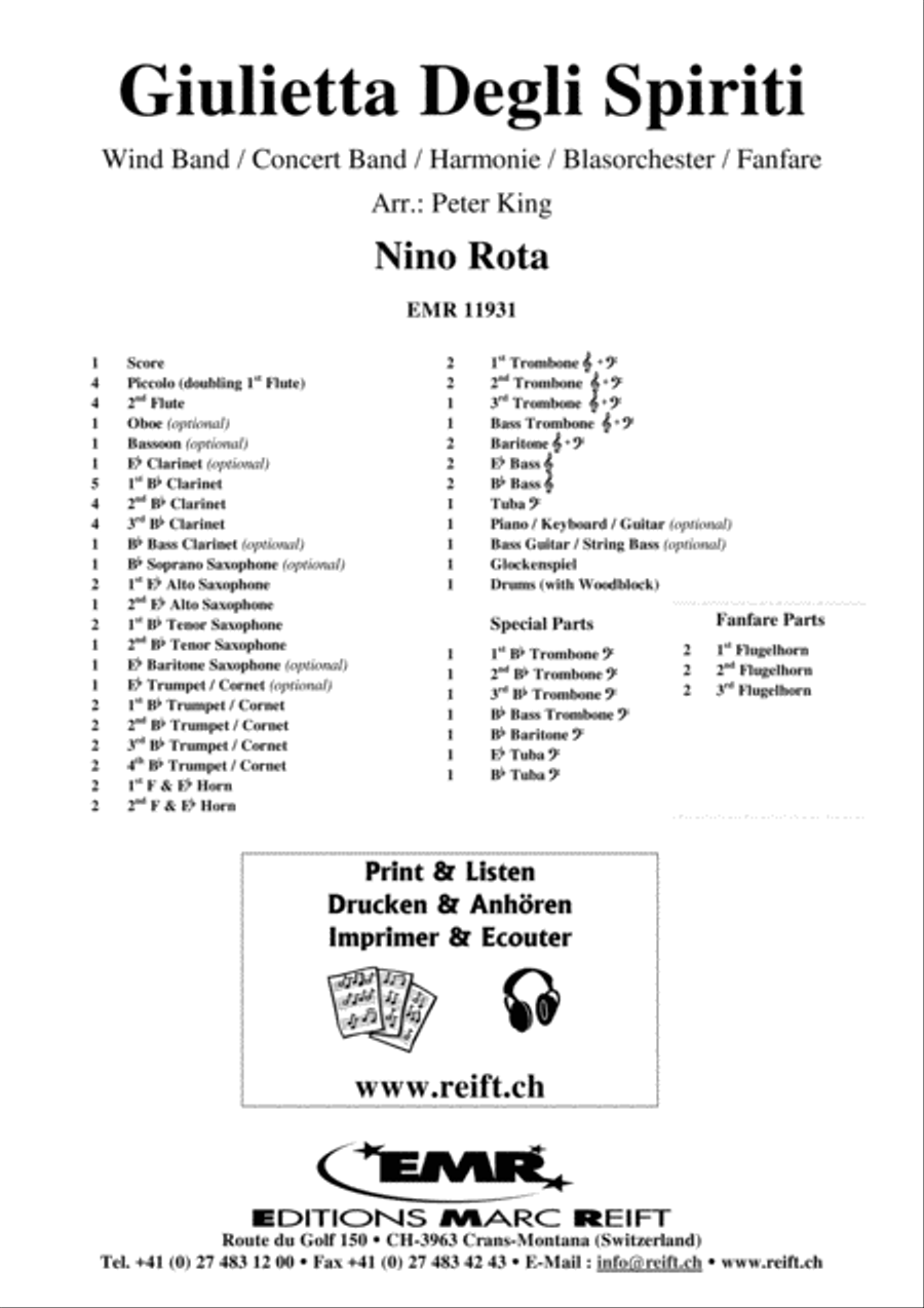 Giulietta Degli Spiriti Concert Band scores gallery preview page 2