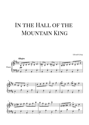 Grieg - In the Hall of the Mountain King (Easy piano)