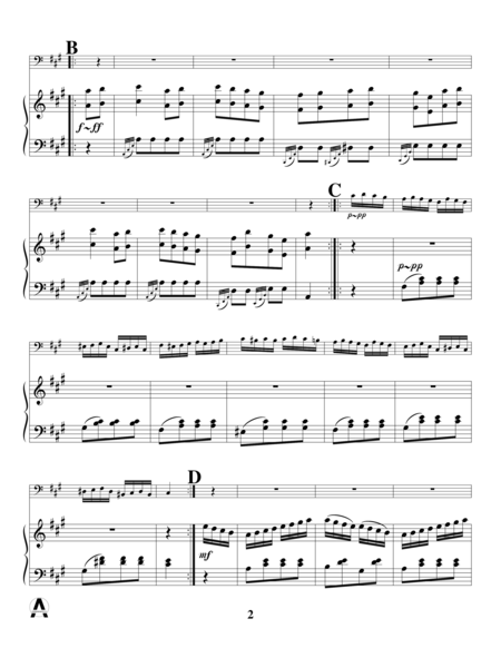 Piano Sonata in A (Third Movement --a.k.a. Turkish March) for tuba & piano image number null