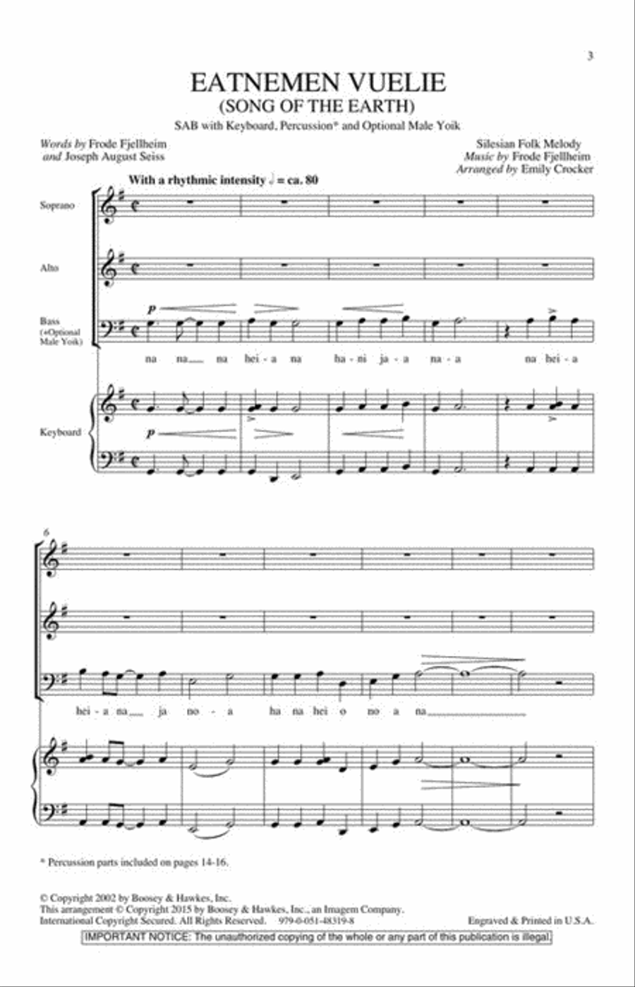 Eatnemen Vuelie Eatnemen Vuelie 3-Part scores gallery preview page 5