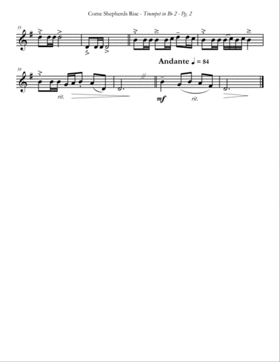 Come Shepherds Rise for Trumpet Trio Trumpet Trio scores gallery preview page 5