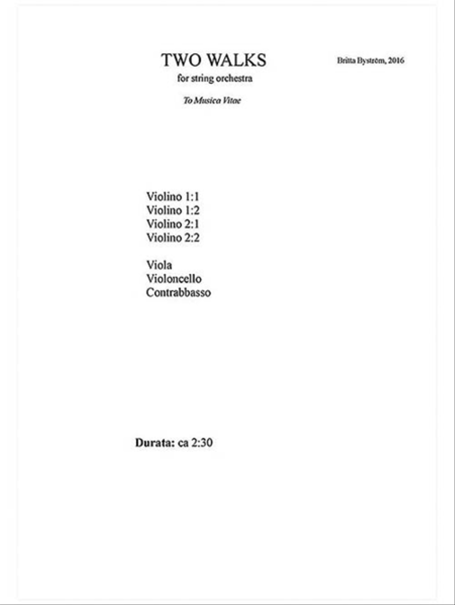 Two Walks String Orchestra scores gallery preview page 2