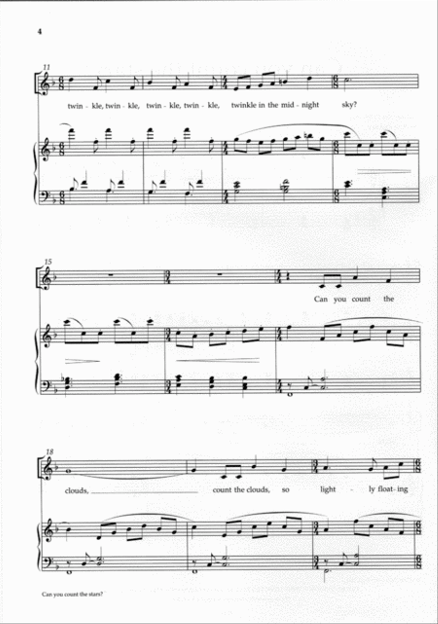 Can you count the stars? Unison Choir scores gallery preview page 2