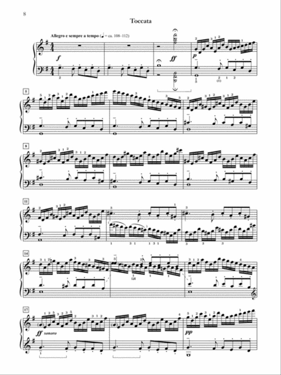 Ricercare and Toccata Piano Solo scores gallery preview page 5
