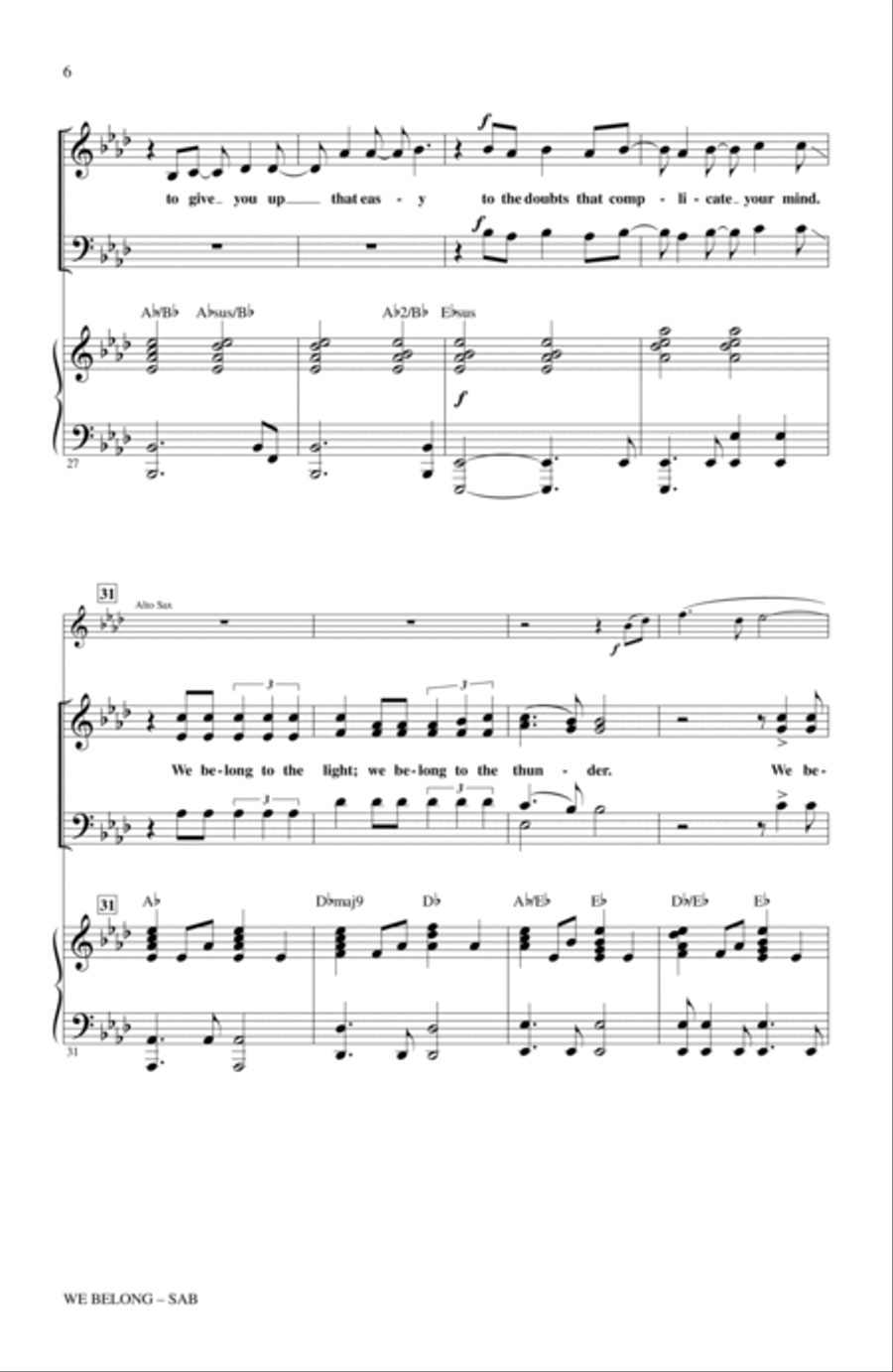 We Belong 3-Part scores gallery preview page 4