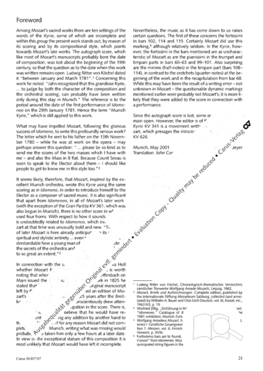 Kyrie in D minor 4-Part scores gallery preview page 22