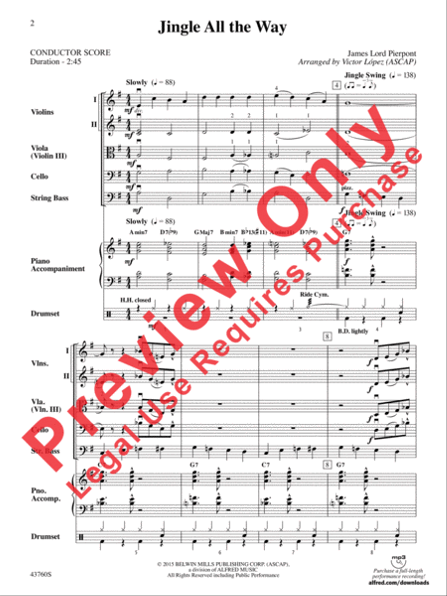 Jingle All the Way String Orchestra scores gallery preview page 3