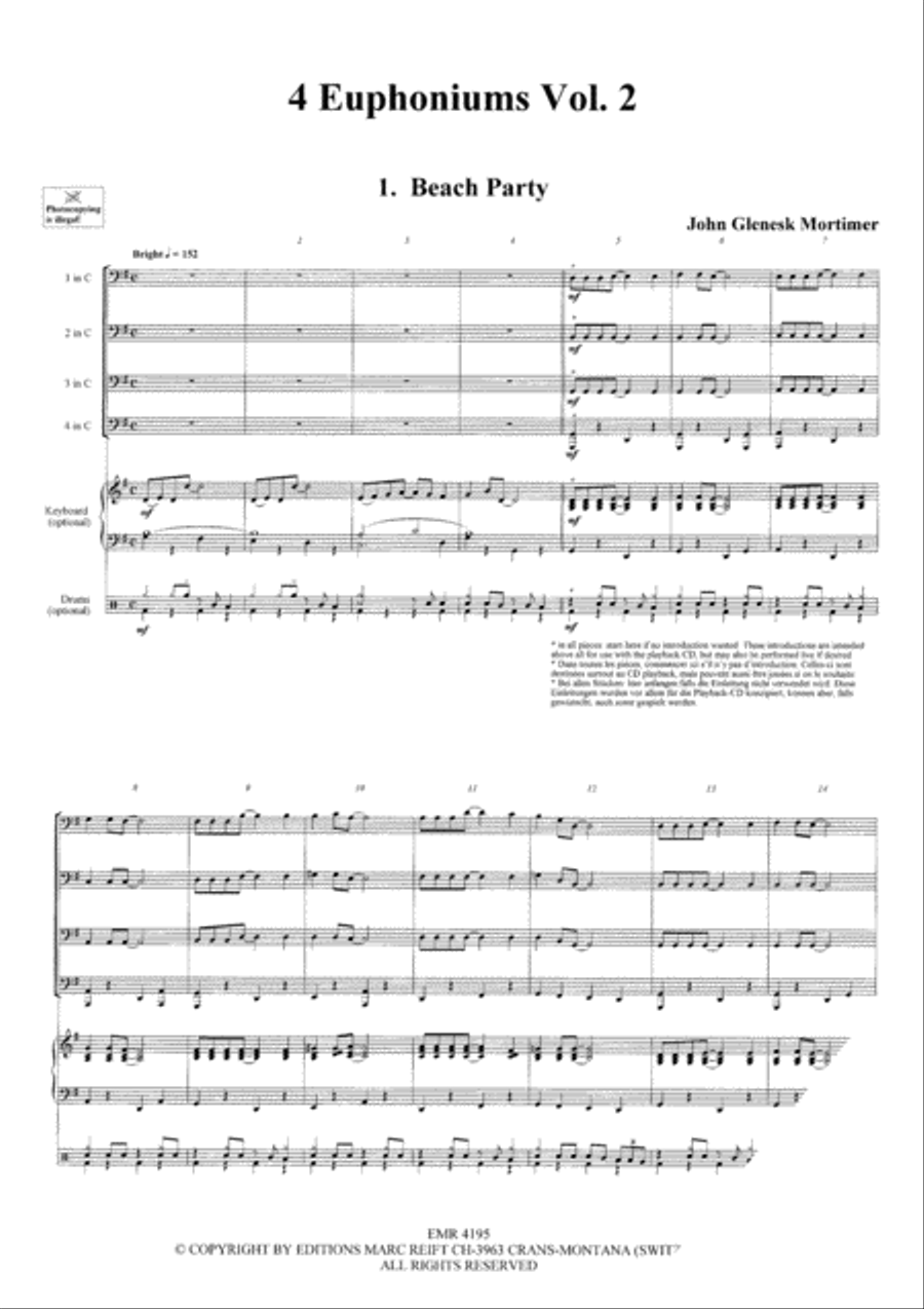 Quartets Volume 2 Euphonium Quartet scores gallery preview page 3
