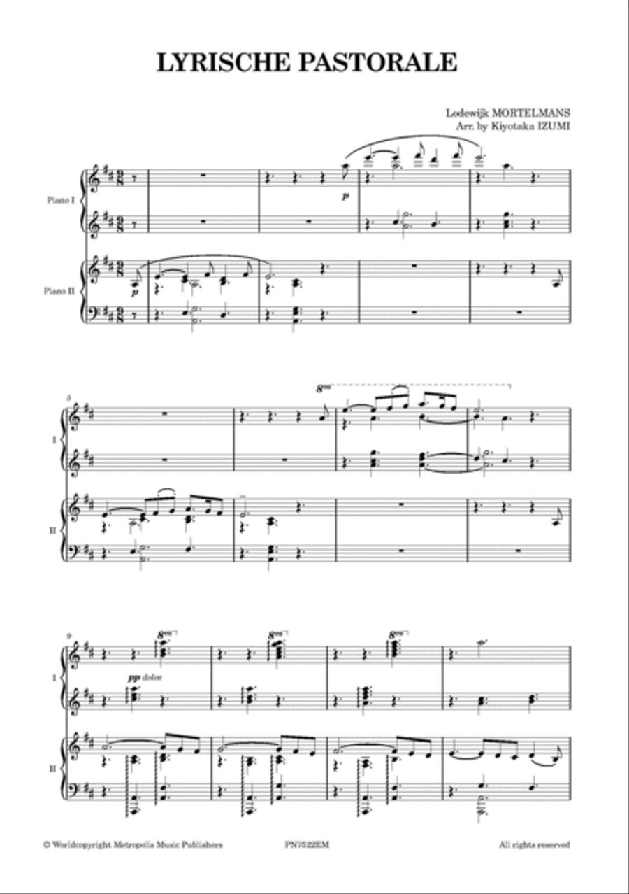 Lyrische Pastorale for Piano 4 Hands Piano Duet scores gallery preview page 2