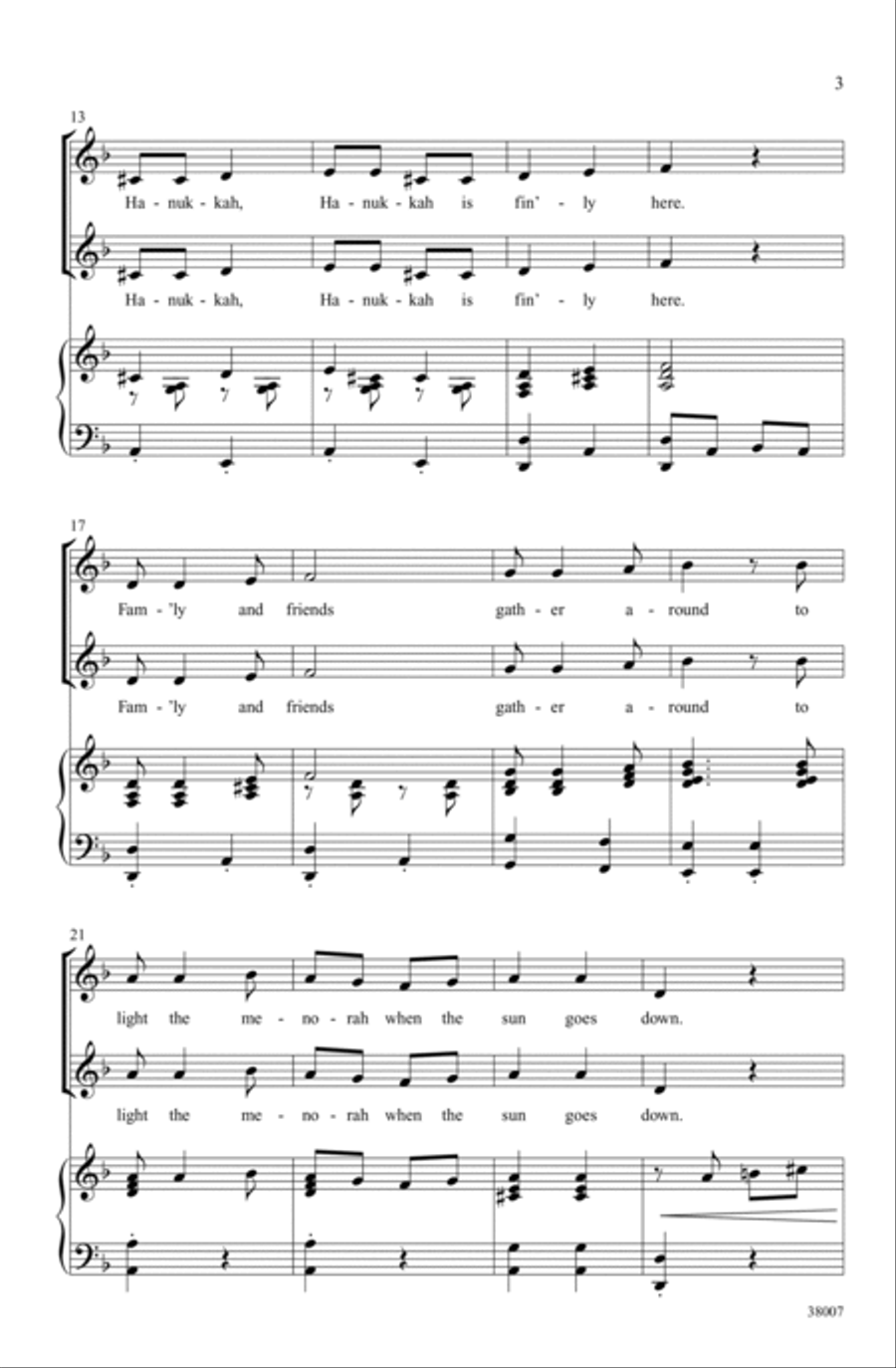 Hanukkah Tonight! 2-Part scores gallery preview page 2