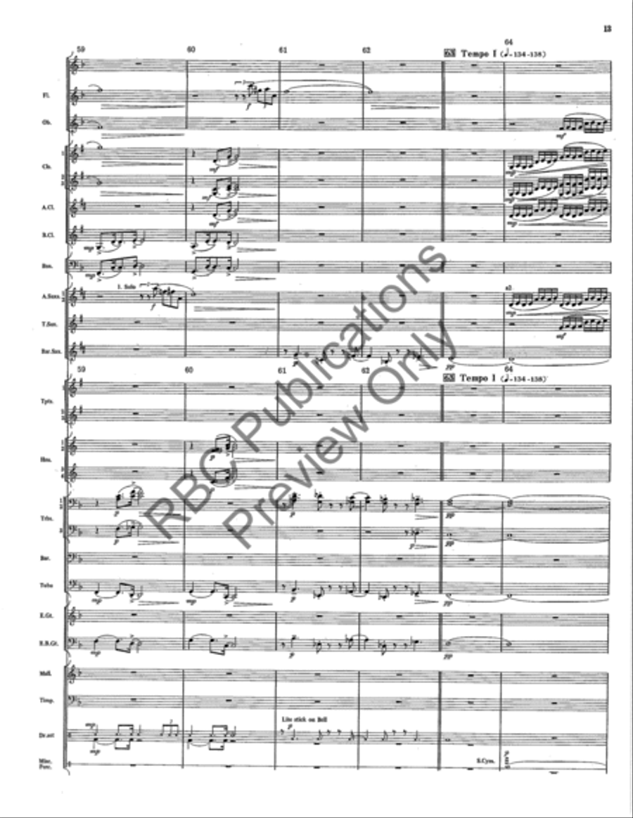 Magnum Blues Concert Band scores gallery preview page 14