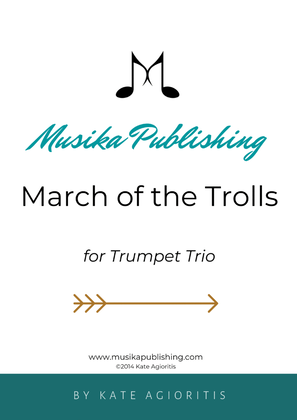 Book cover for March of the Trolls - Trumpet Trio