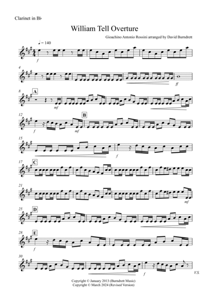 William Tell Overture for Clarinet, Violin and Cello Trio image number null