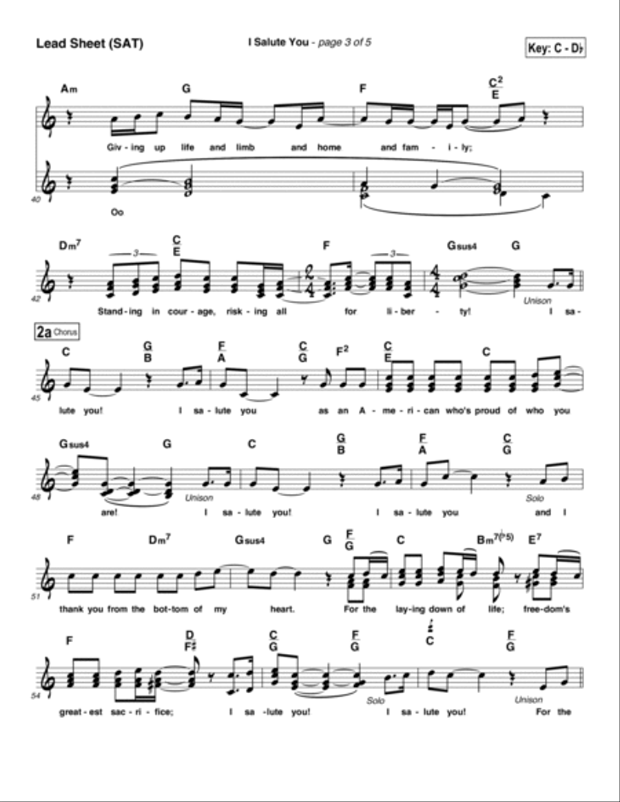 I Salute You I Salute You Piano scores gallery preview page 3