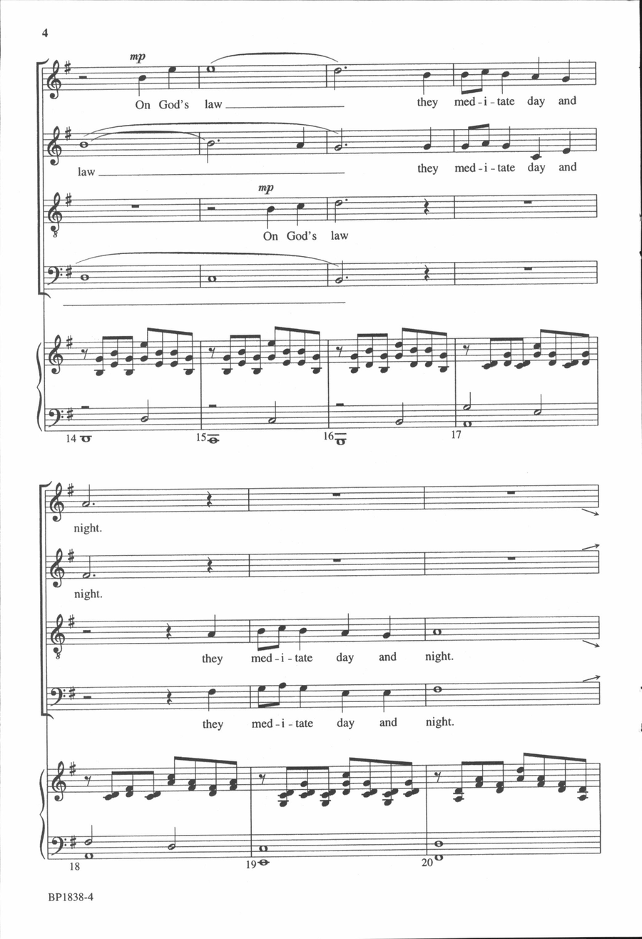 Psalm 1 4-Part scores gallery preview page 4