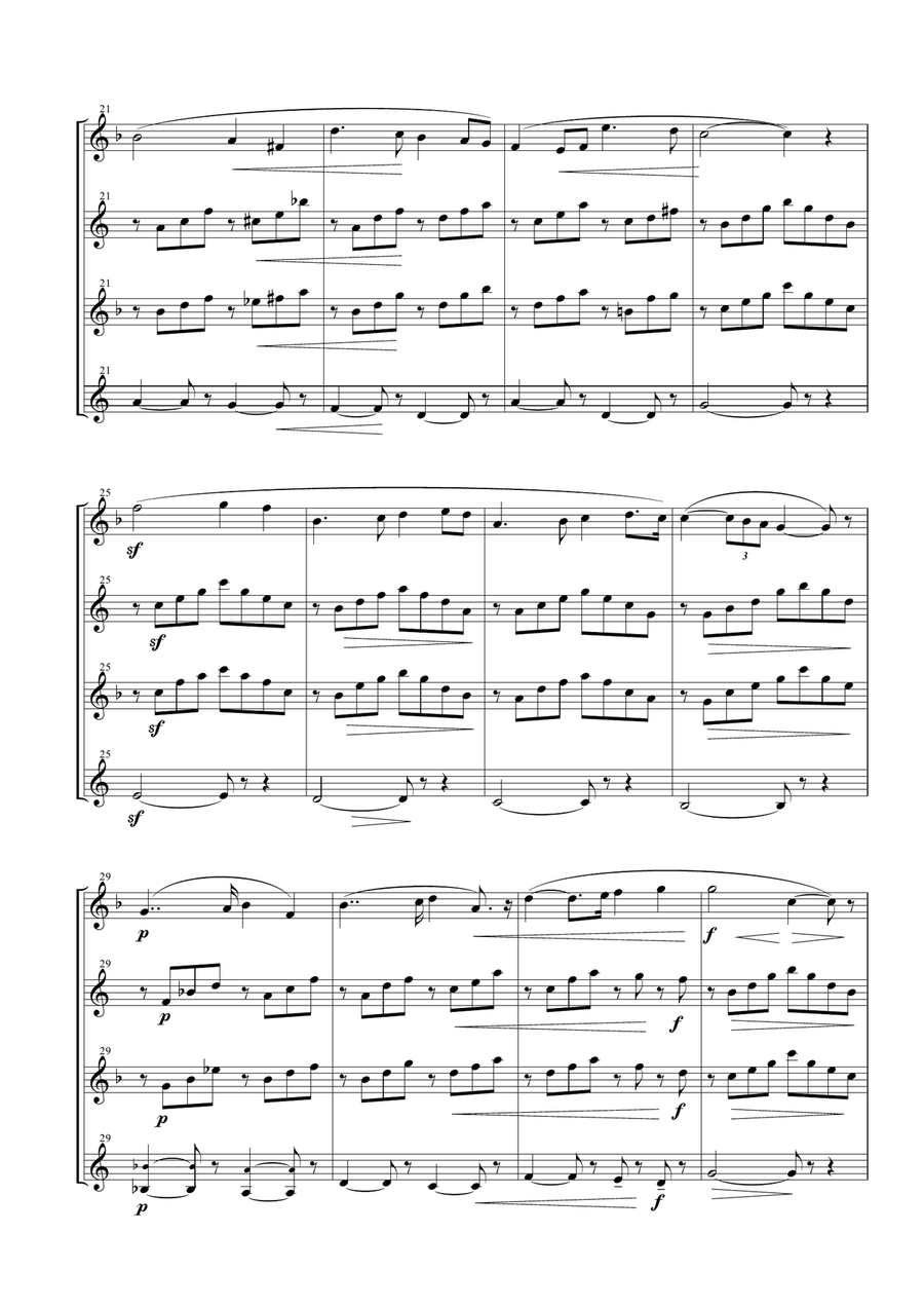 Intermezzo from "L'Arlesienne Suite No. 2" for Saxophone Quartet image number null