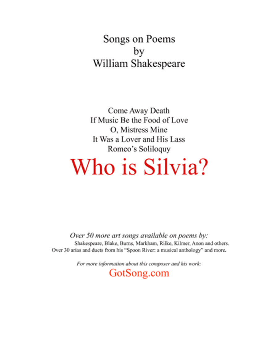 Who is Silvia? (Shakespeare) image number null