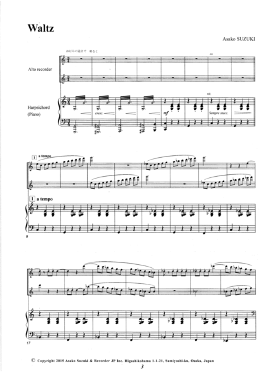 Waltz Alto Recorder scores gallery preview page 3