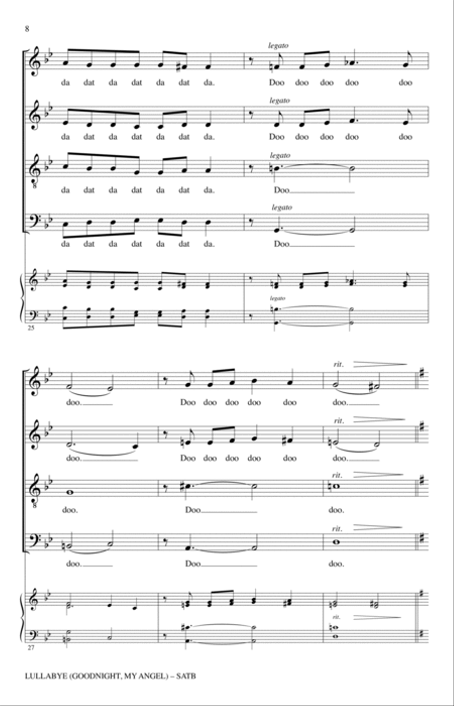 Lullabye (Goodnight, My Angel) (arr. Philip Lawson) 4-Part scores gallery preview page 7