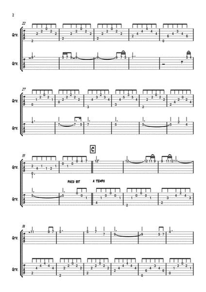 'CAVATINA' ( Theme from 'The Deer Hunter ) FOR Guitar DUO ( TABLATURE ) - Stanley Myers
