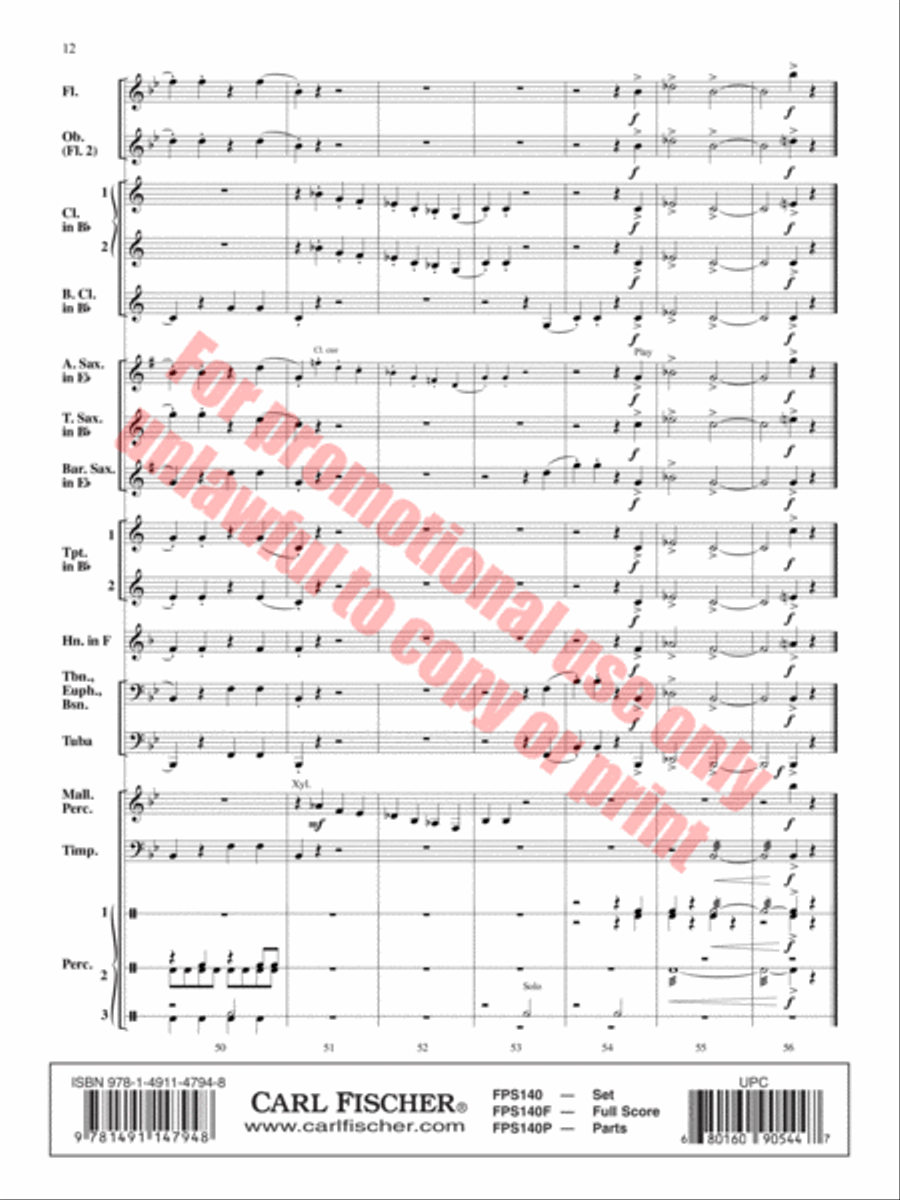 The Class Clown Concert Band scores gallery preview page 13