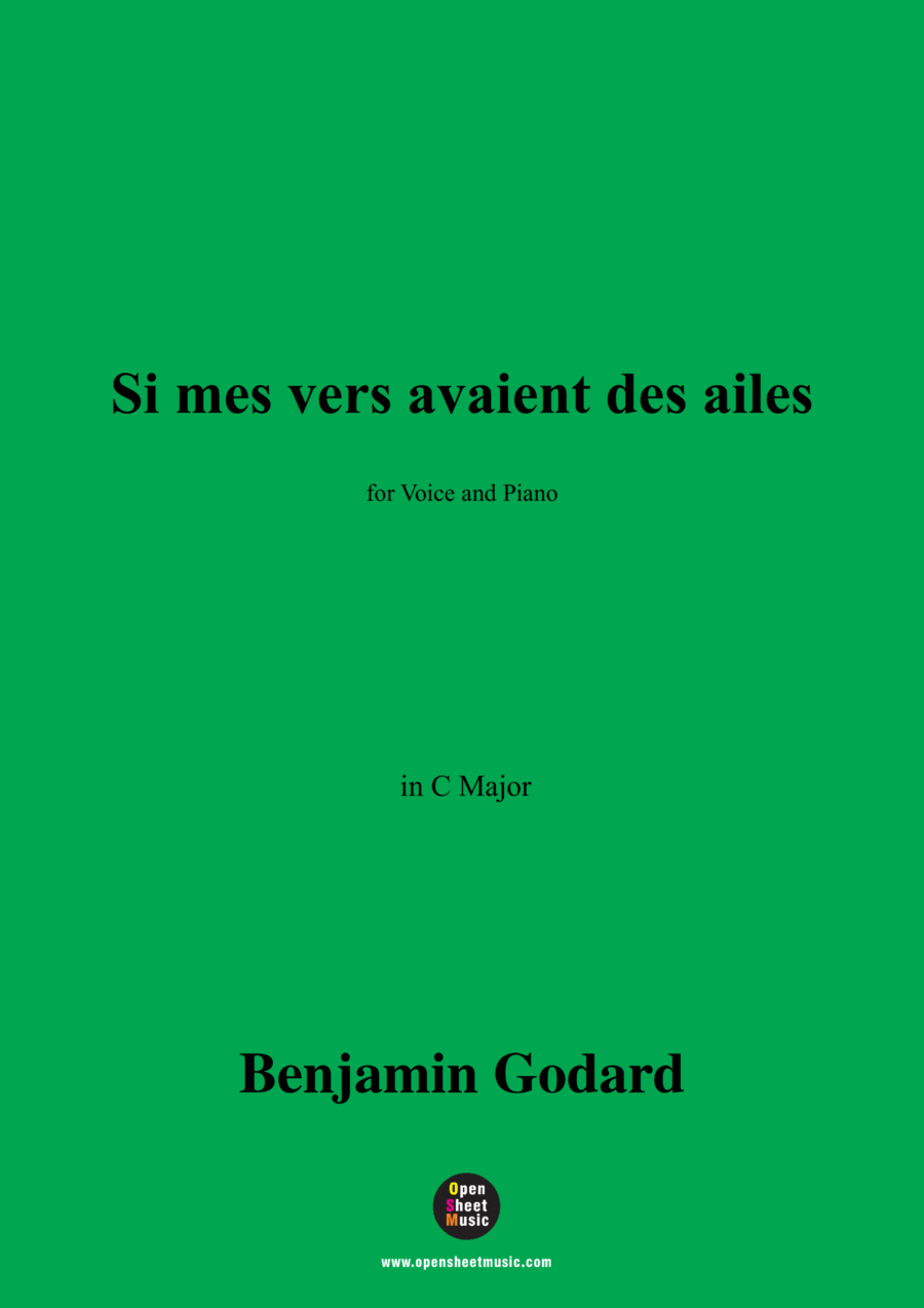 B. Godard-Si mes vers avaient des ailes(Could my songs their way be winging),in C Major Voice scores gallery preview page 1