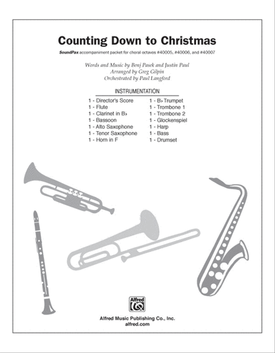 Counting Down to Christmas Choir scores gallery preview page 1