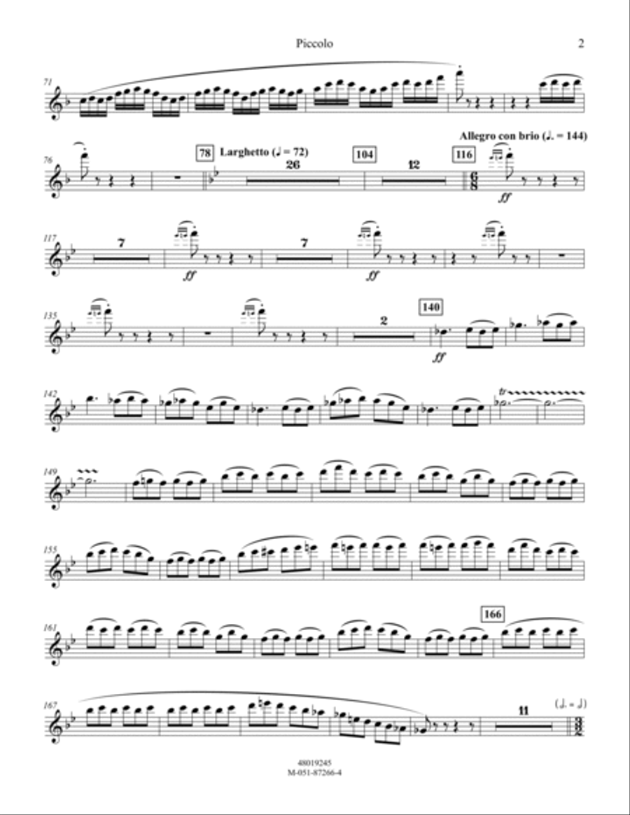 Variations on A Korean Folk Song - Piccolo Full Orchestra scores gallery preview page 2