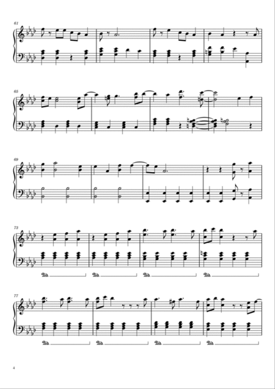 Pretender Piano Solo scores gallery preview page 4