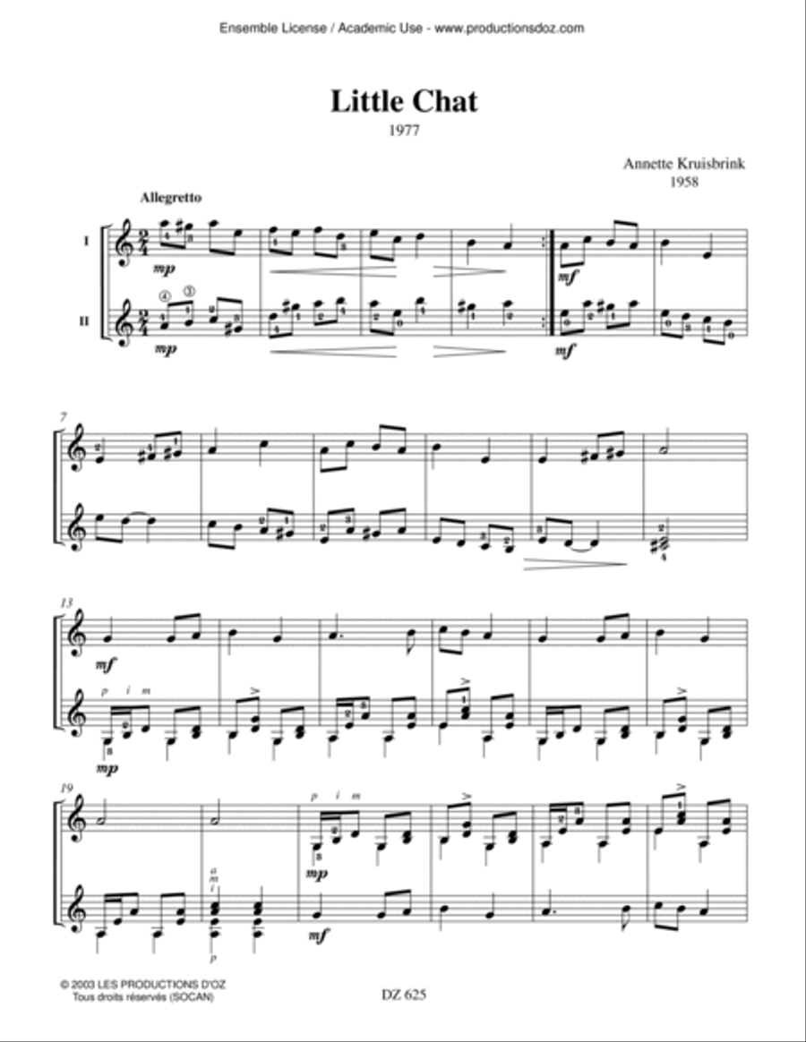 Little Chat Little Chat Classical Guitar scores gallery preview page 4