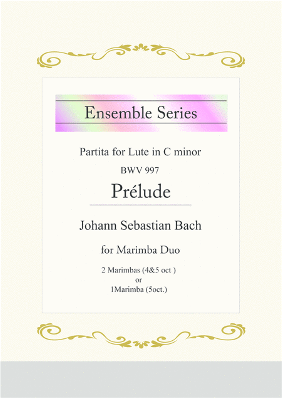 Prelude / from Partita for Lute in C minor, BWV 997 for Marimba Duo image number null