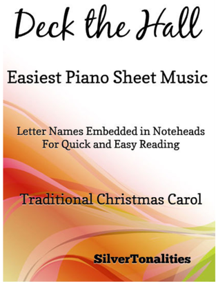 Book cover for Deck the Hall Easiest Piano Sheet Music