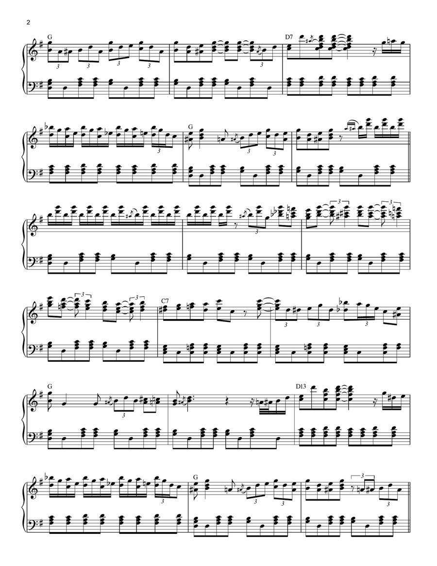 Honky Tonk Train (Honky Tonk Train Blues) (arr. Brent Edstrom) Piano Solo scores gallery preview page 2
