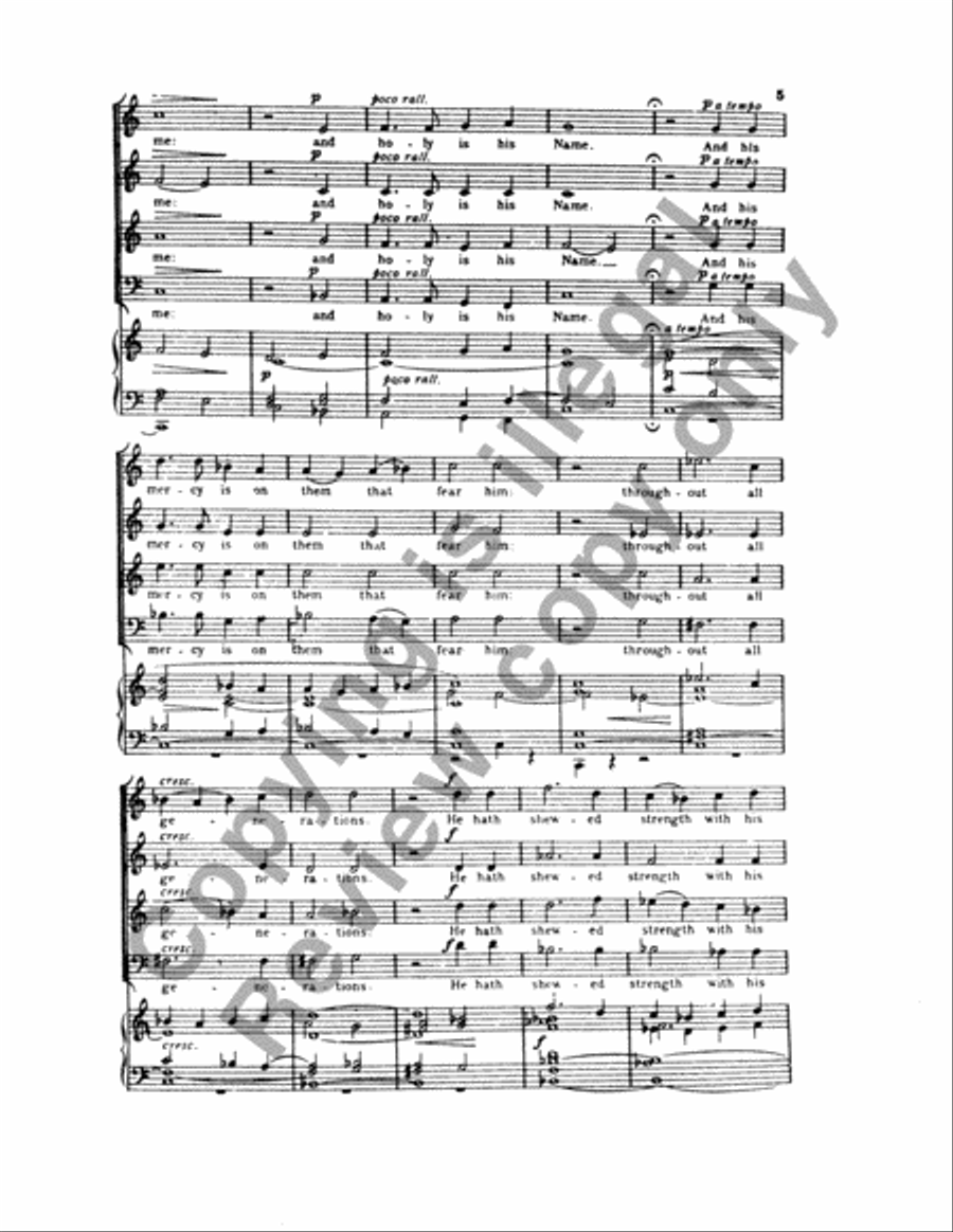 Magnificat & Nunc Dimittis in C 4-Part scores gallery preview page 4