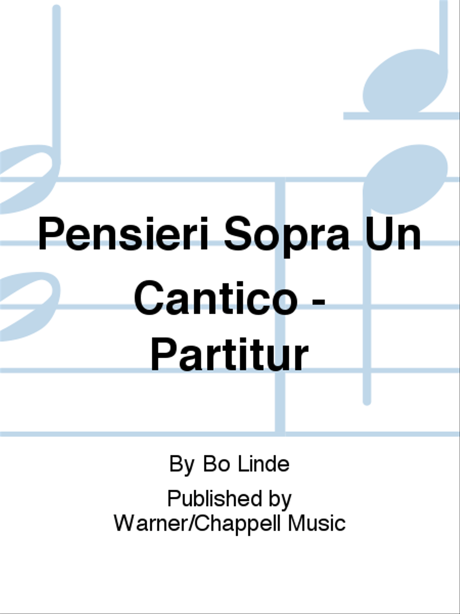 Pensieri Sopra Un Cantico - Partitur Orchestra scores gallery preview page 1