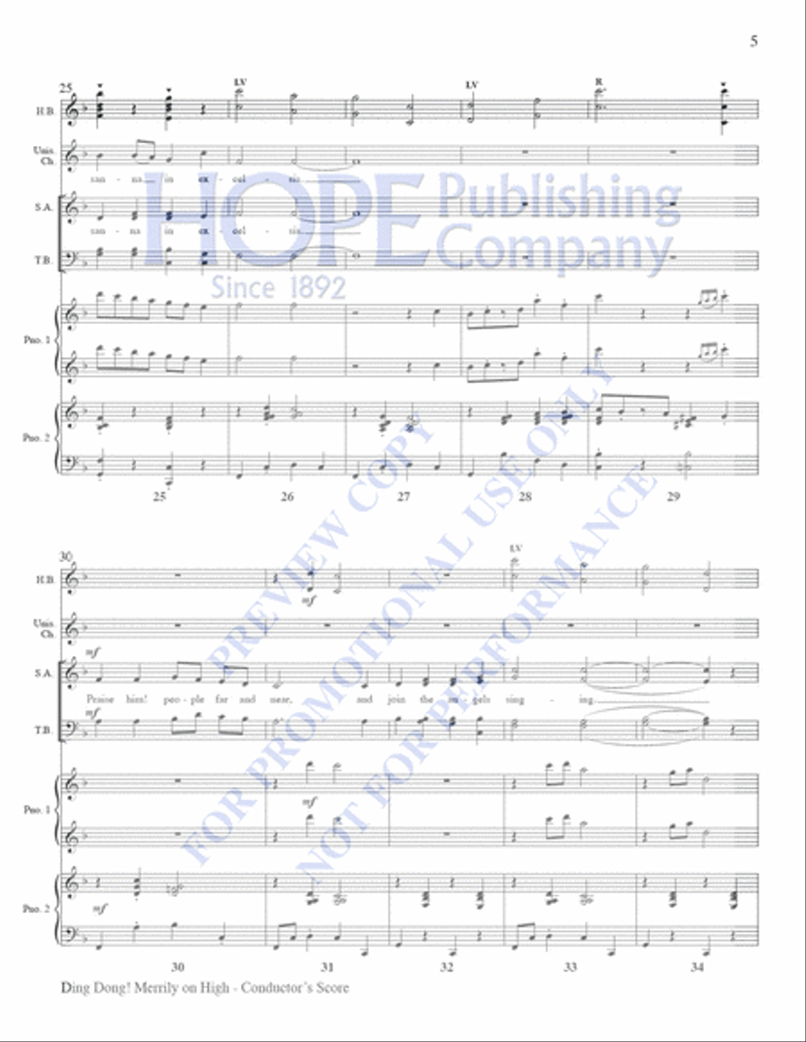 Ding Dong! Merrily on High 4-Part scores gallery preview page 5
