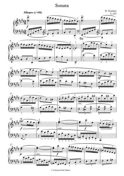 Scarlatti-Sonata in E-Major L.225 K.381(piano) image number null