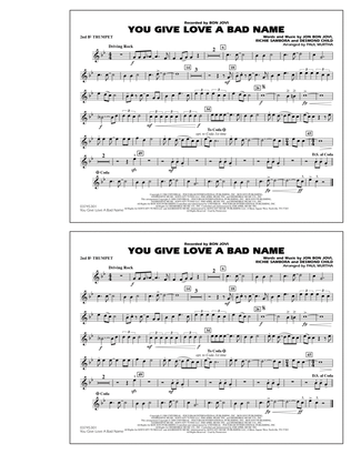 Book cover for You Give Love a Bad Name - 2nd Bb Trumpet